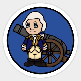 Chibi Henry Knox Circle (Large Print) Sticker